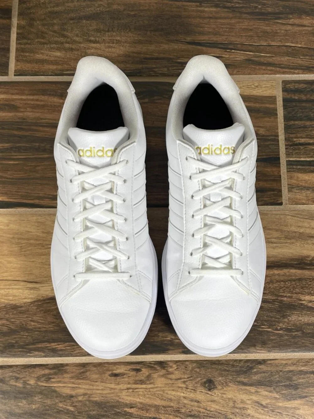 adidas Grand Court 2.0 Shoes Womens Size 9 White Faux Leather Casual Sneaker